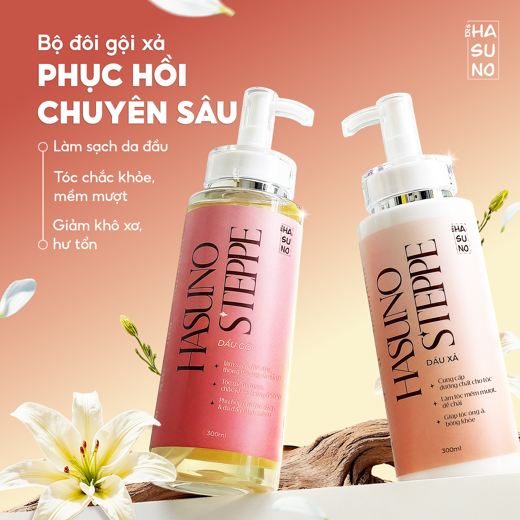 Bộ dầu gội dầu xả Steppe