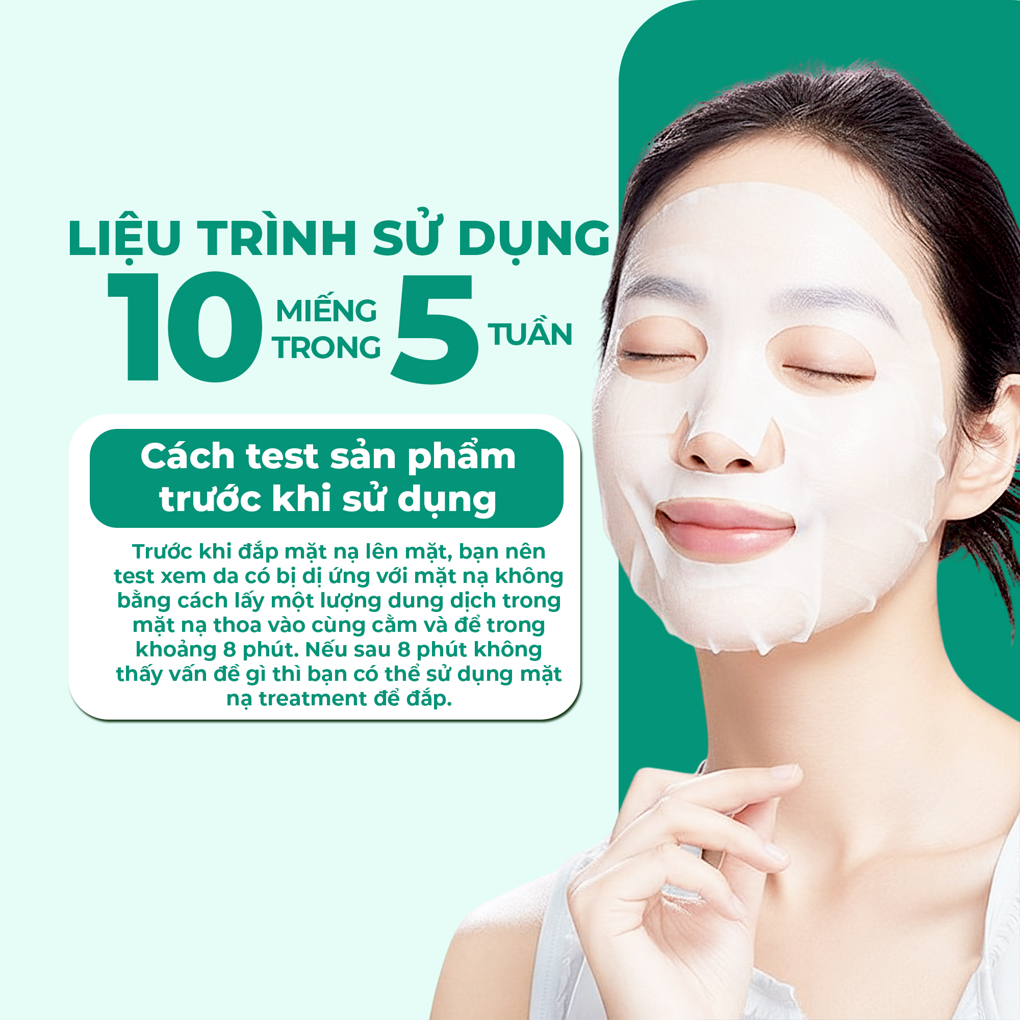Liệu trình sử dụng 10 miếng trong 5 tuần
