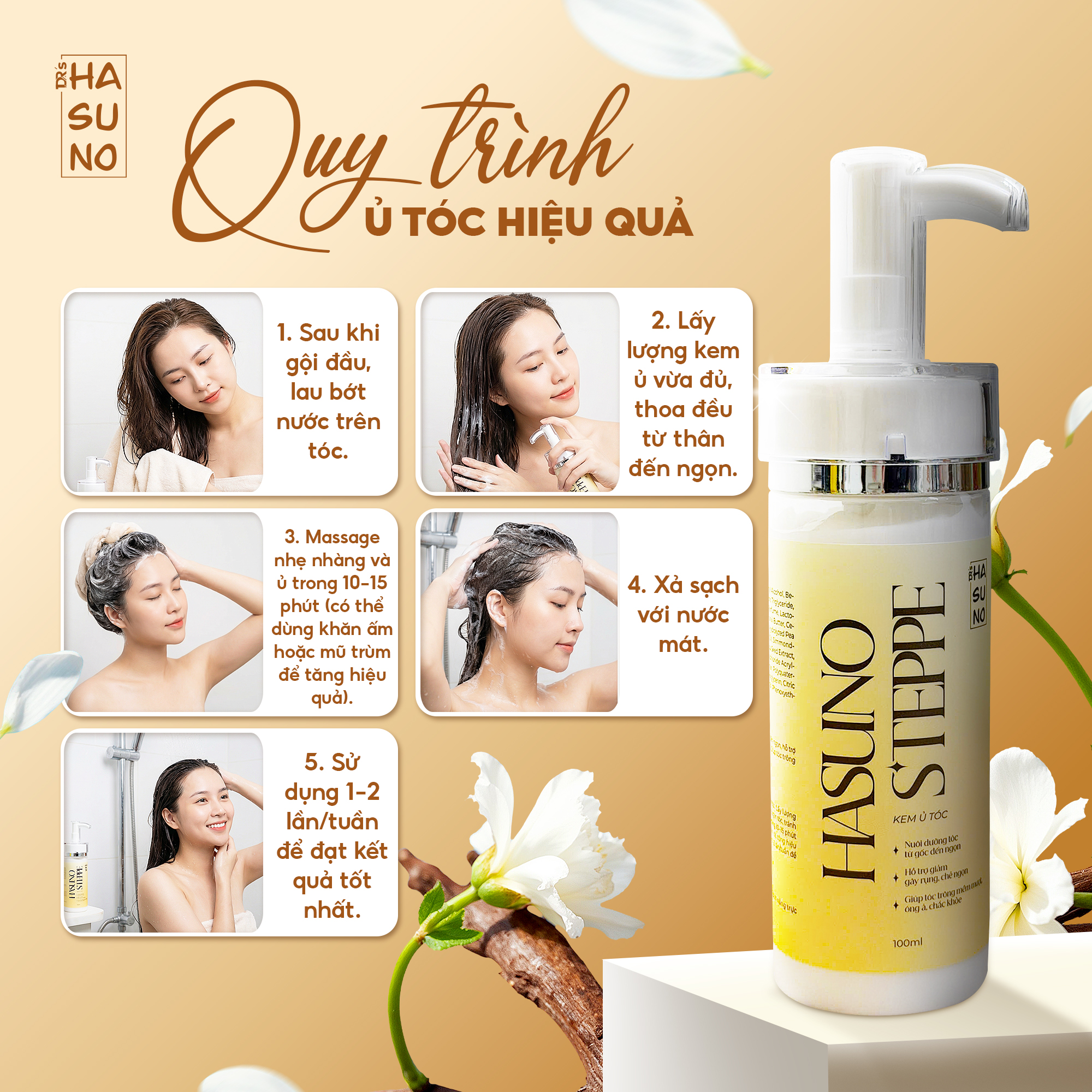 cách dùng sản phẩm kem ủ steppe